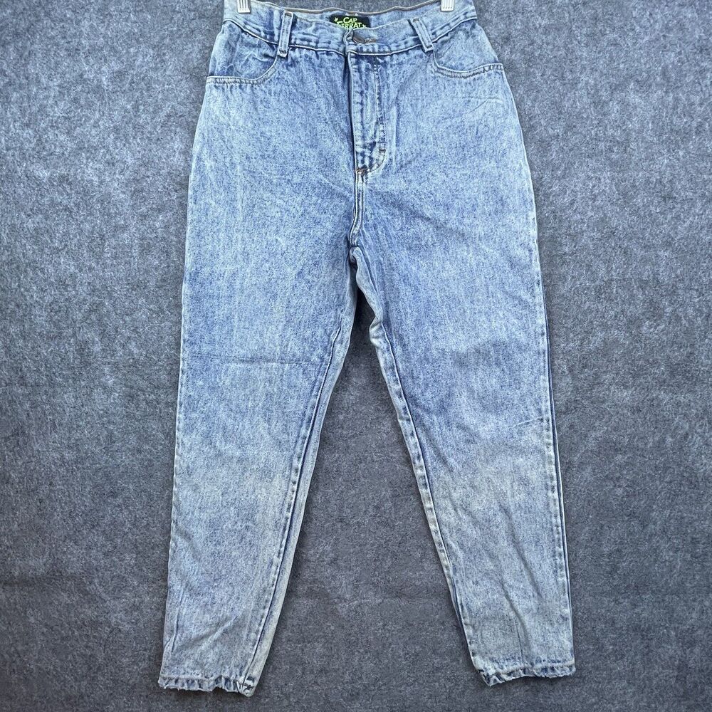 Vintage‎ Cap Ferrat Jeans Womens 11 Acid Wash Taper Button Ankle High Rise 80s